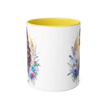 Floral Accent Mugs, 11oz - Beautiful Gift for Coffee Lovers, Perfect for Birthdays, Mother’s Day, or Just Because