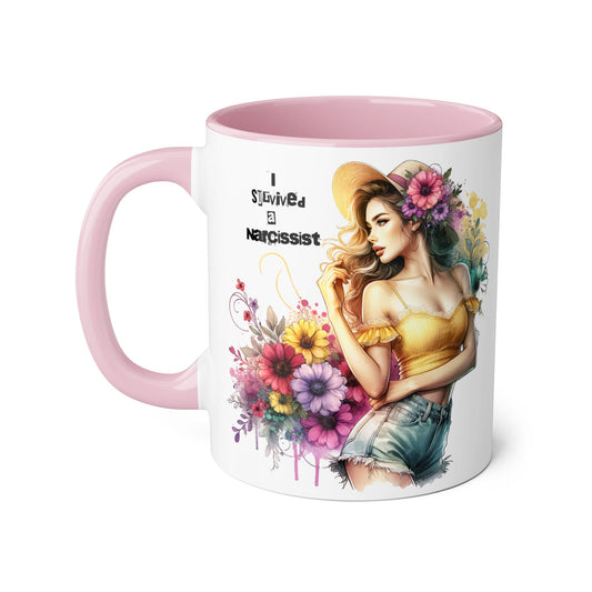 I Survived a Narcissist Floral Accent Mug, Coffee Cup Gift, Self-Care, Empowerment, Inspirational Tea Mug, Narcissist Survivor, Floral [...]