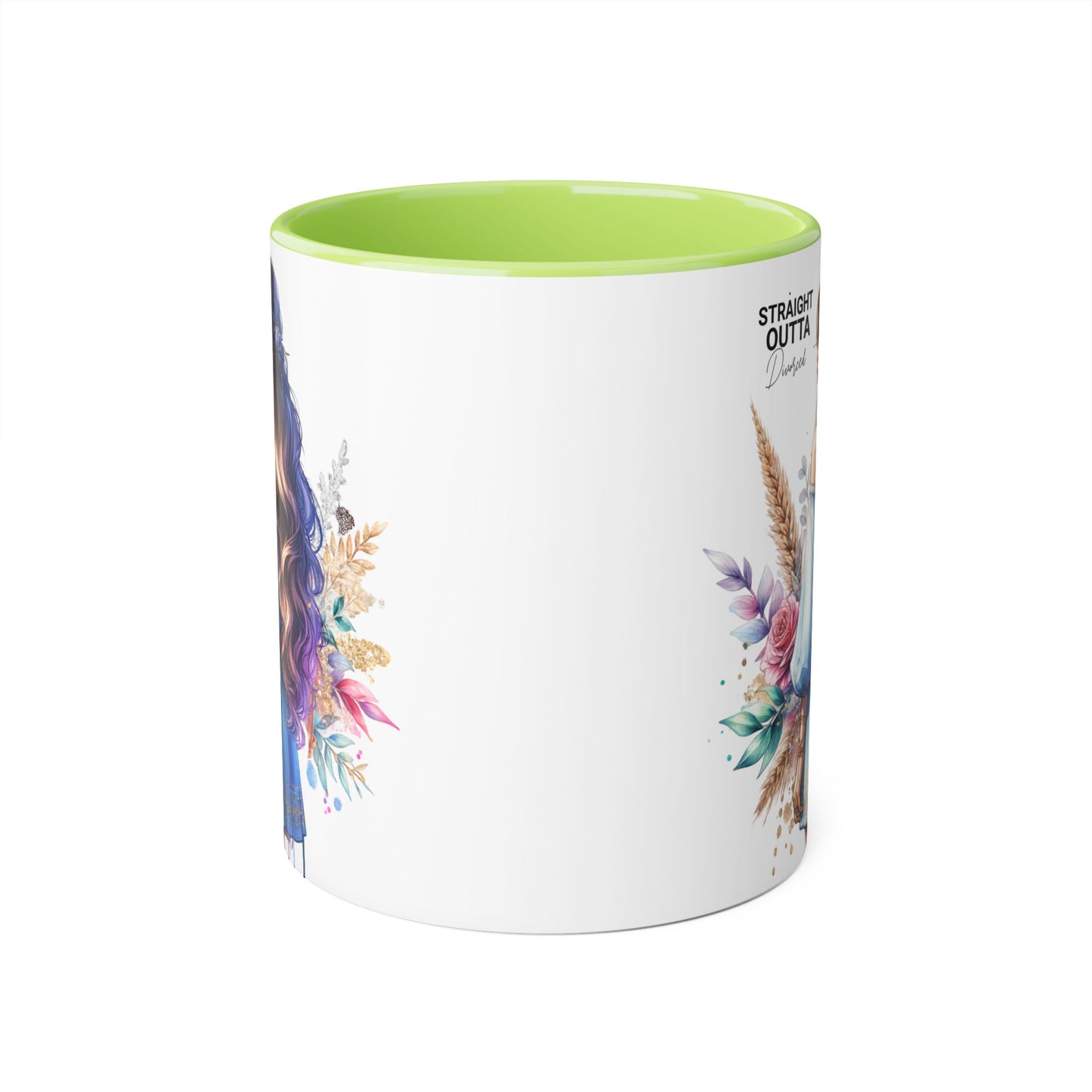 Straight Outta Divorced Humoristic Artistic Accent Mug -  Inspiring Gift for Her, Coffee Tea Cup, Home & Kitchen Decor, Personalized Unique Gift