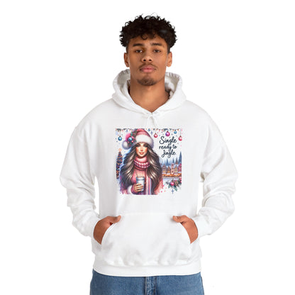 Christmas Hooded Unisex Sweatshirt - Single And Ready to Jingle