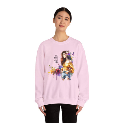 Lost You And Found Me Floral Art Crewneck Sweatshirt, Cozy Unisex Sweater, Gift for Her, Spring Fashion, Inspirational Quote Apparel