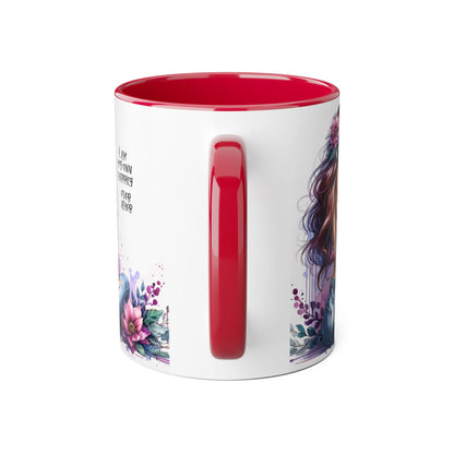 I Am My Own Happily Ever After Chic Inspirational Coffee Mug, Stylish Floral Accent Cup, Motivational Gift for Her, Self-Love Tea Mug, Perfect for Birthdays & Relaxation