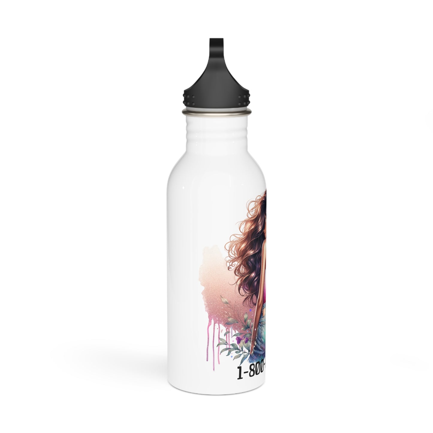 1-800-Boys-Lie Stylish Stainless Steel Water Bottle with Floral Design - Perfect for Hydration, Gifts, Eco-Friendly, and Everyday Use
