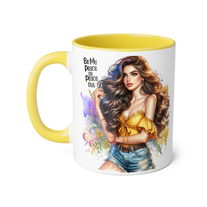 Mug - Be My Peace or Peace Out Accent 11oz