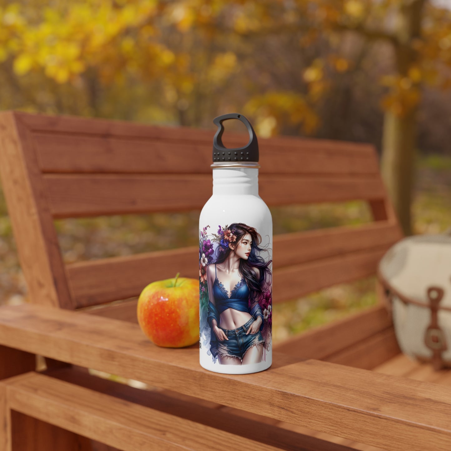 I Am My Own Happily Ever After Floral Stainless Steel Water Bottle | Eco-Friendly Hydration, Nature Lover Gift, Travel Bottle, Workout Accessory, Reusable Water Jug