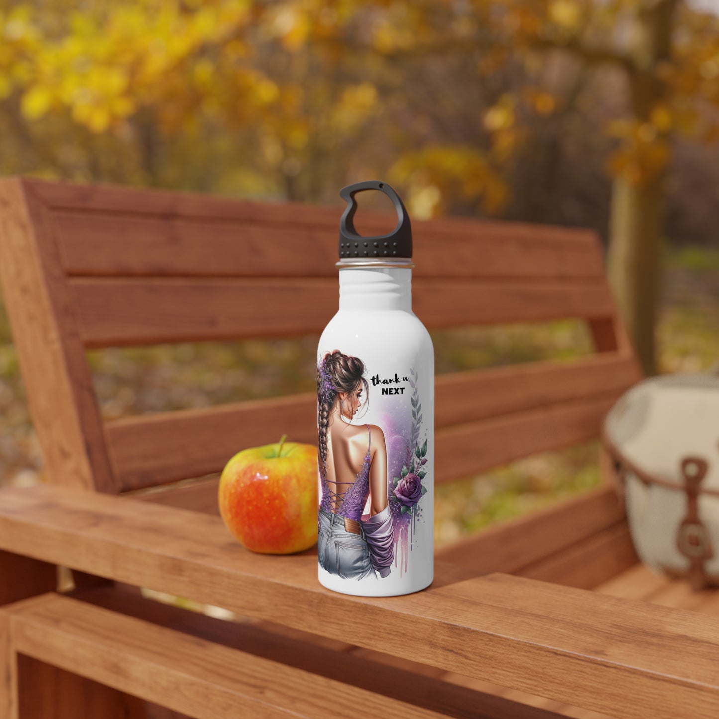 Thank U, Next Stylish Stainless Steel Water Bottle - Inspirational Design for Fitness, Outdoor Adventures, Gifts for Her, Travel Companion, [...]