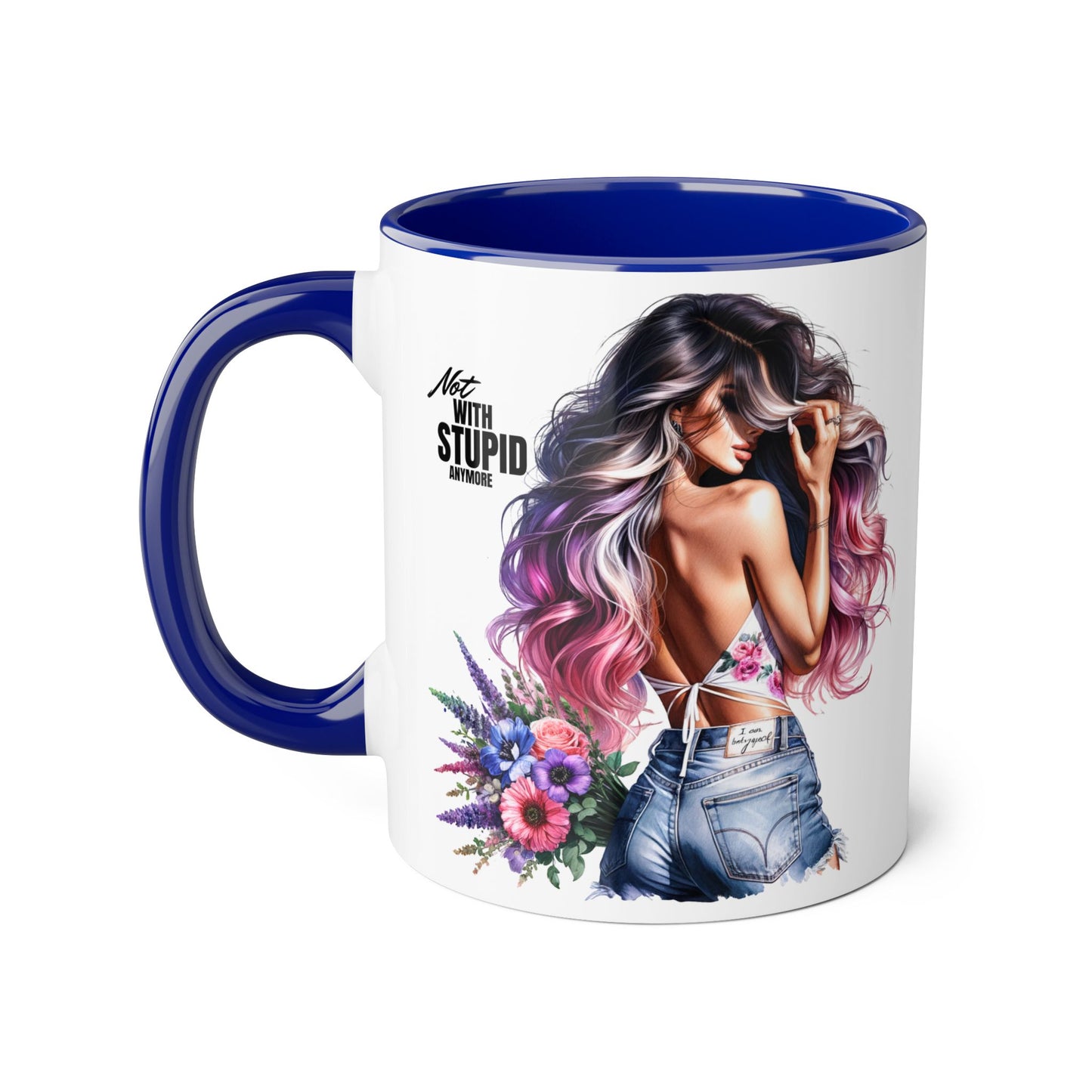 Mug - Not With Stupid Anymore Humoristic 11oz Accent Mug