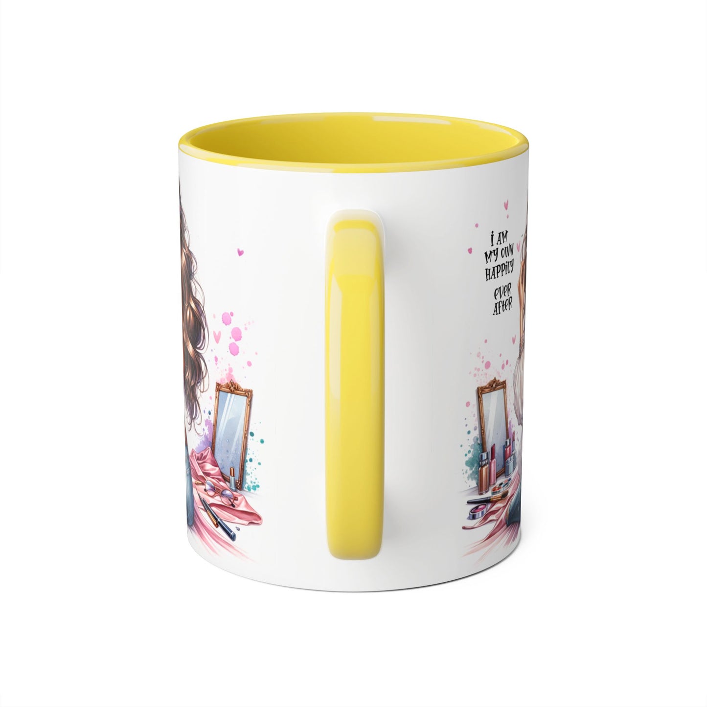 I Am My Own Happily Ever After Empowered Beauty Accent Mug - 11oz Inspirational Coffee Cup for Self-Love and Confidence