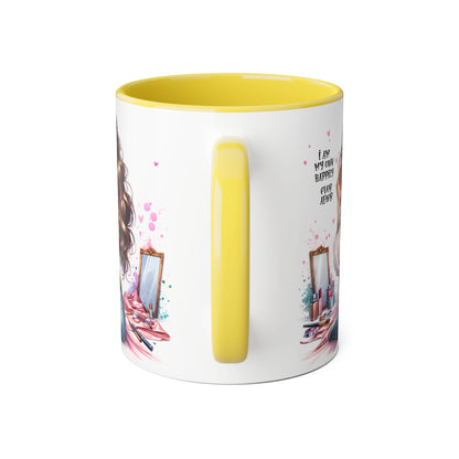 I Am My Own Happily Ever After Empowered Beauty Accent Mug - 11oz Inspirational Coffee Cup for Self-Love and Confidence