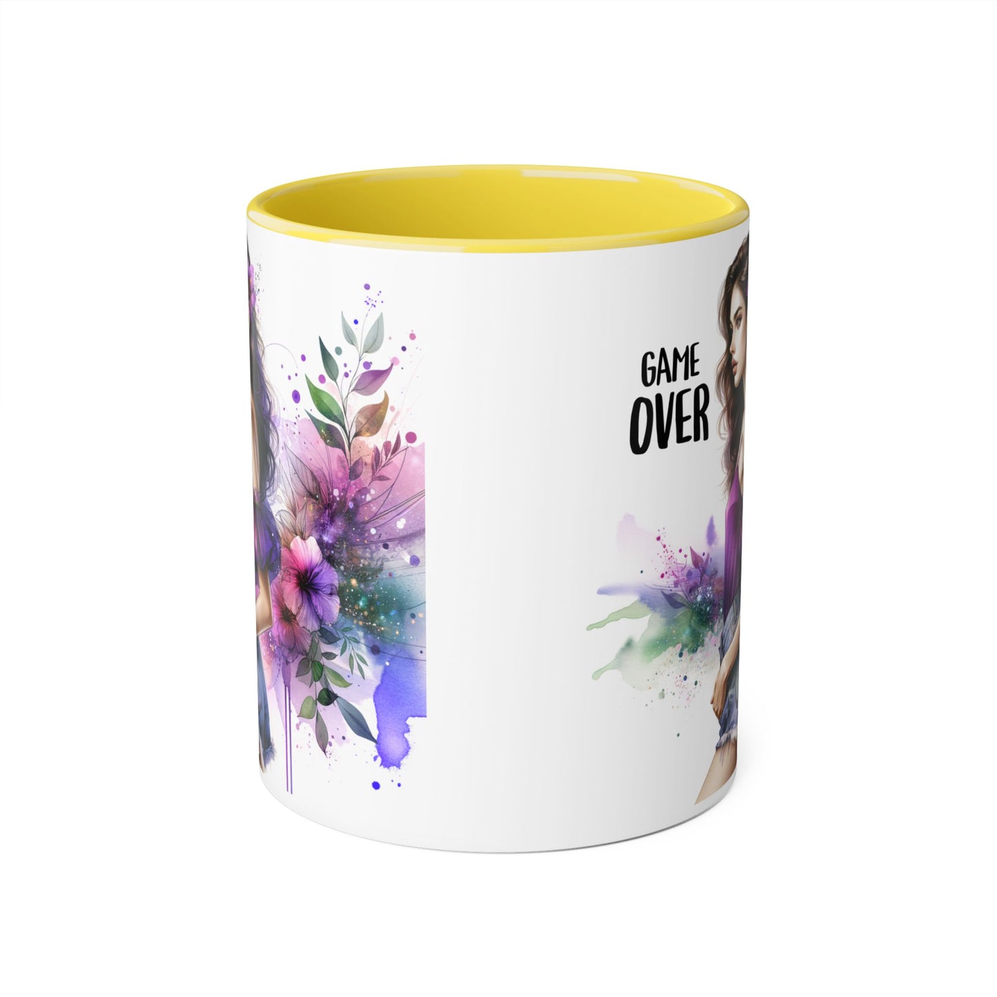 Game Over Accent Mug - Stylish Coffee Cup for Gamers, Unique Gift, Trendy Home Decor, Birthday Present, Cafe Lover's Essential