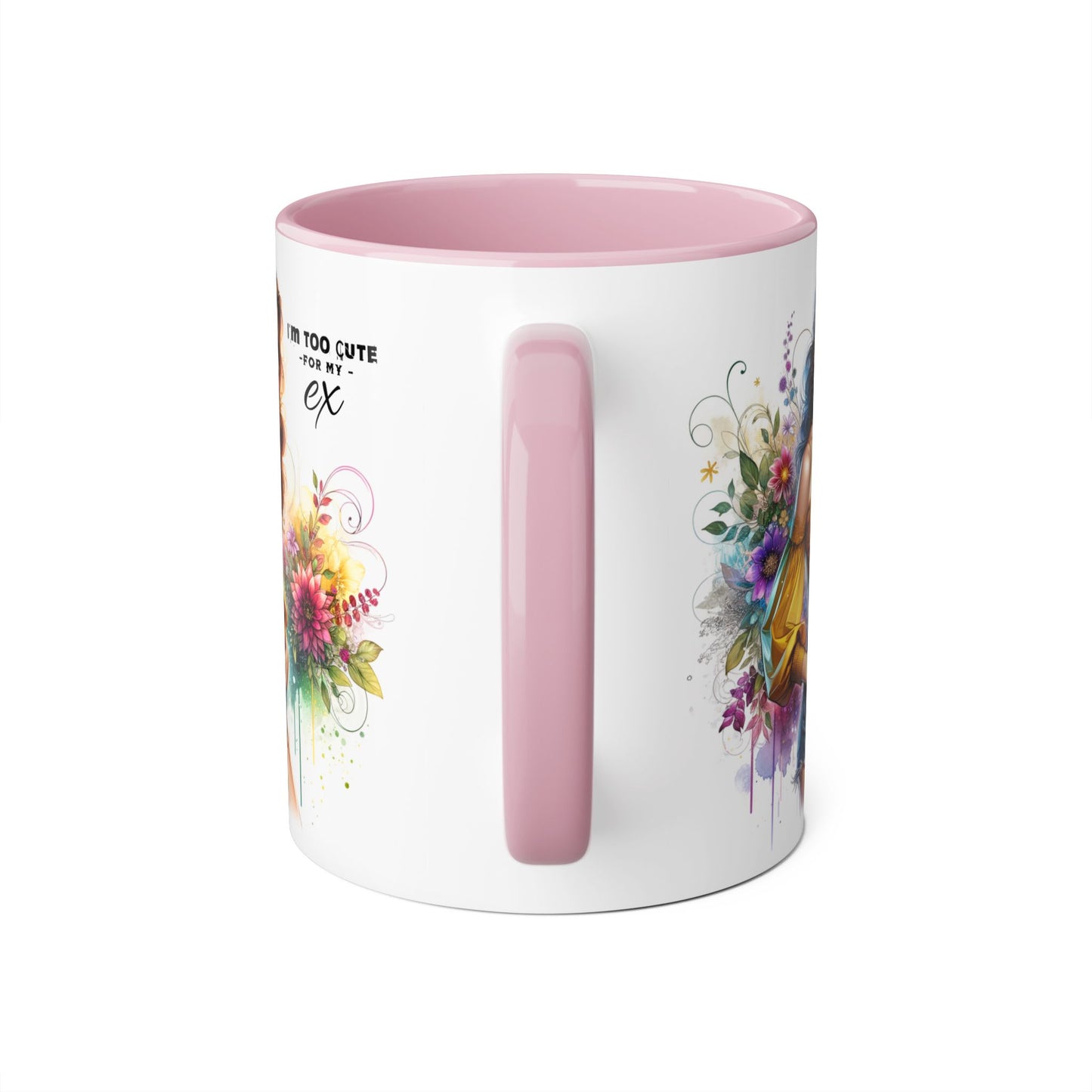 I'm Too Cute For My Ex Colorful Accent Mug with Floral Design, Unique Coffee Cup, Boho Chic Gift, Fun Ex Statement Mug, Artistic Drinking Mug, Cute Ceramic [...]