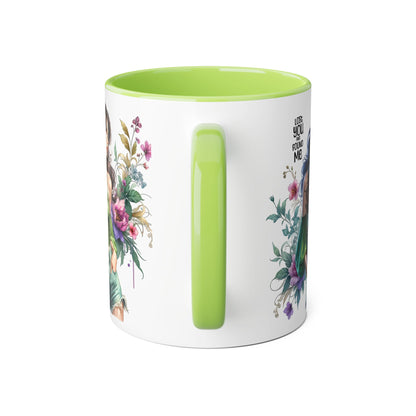 Lost You and Found Me Whimsical Floral Accent Mug for Nature Lovers, Unique Gift for Friends, Home Décor, Coffee Tea Drinkware, Thoughtful Gift Idea