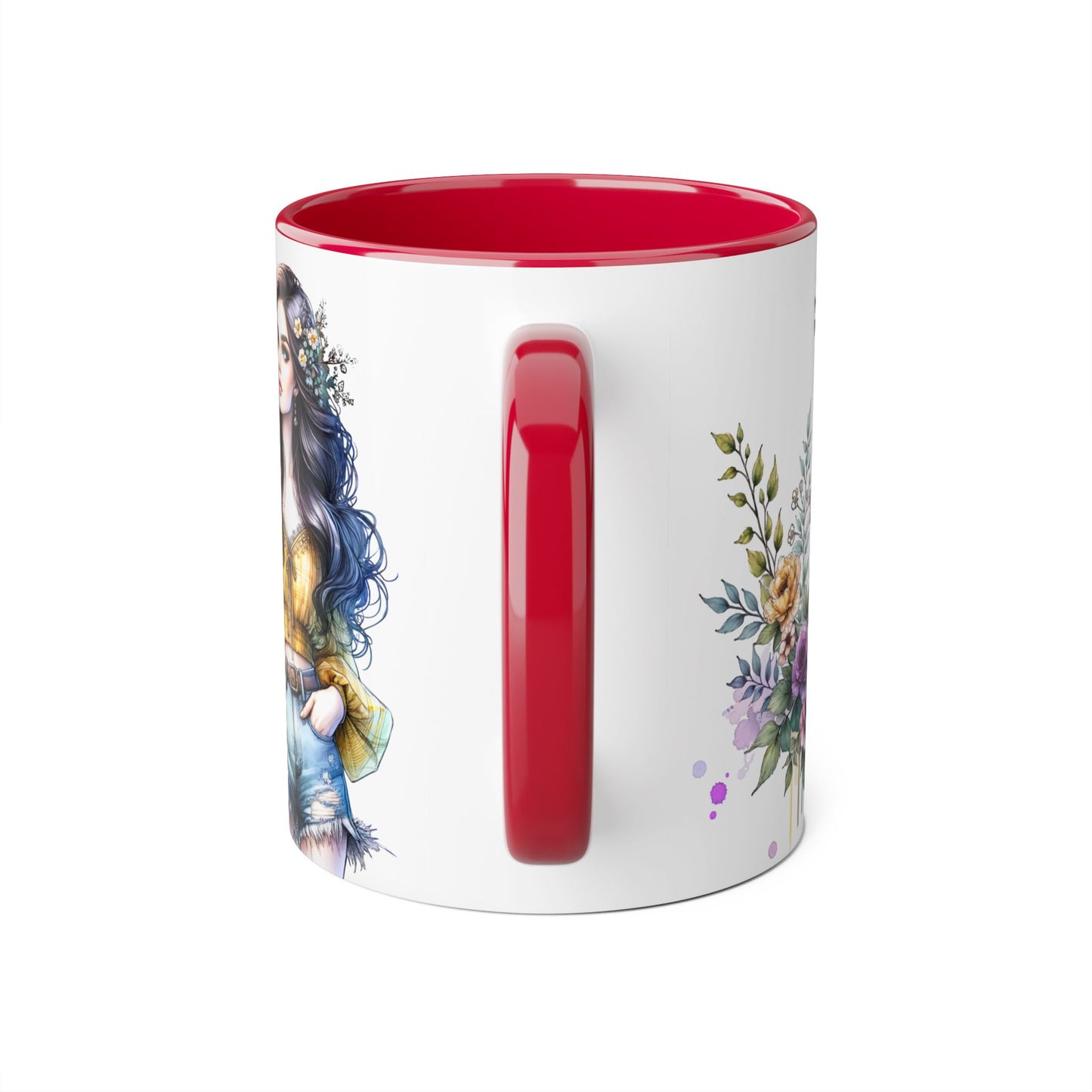 Inspirational Floral Accent Mug - 11oz, 'I Am My Own Happily Ever After '
