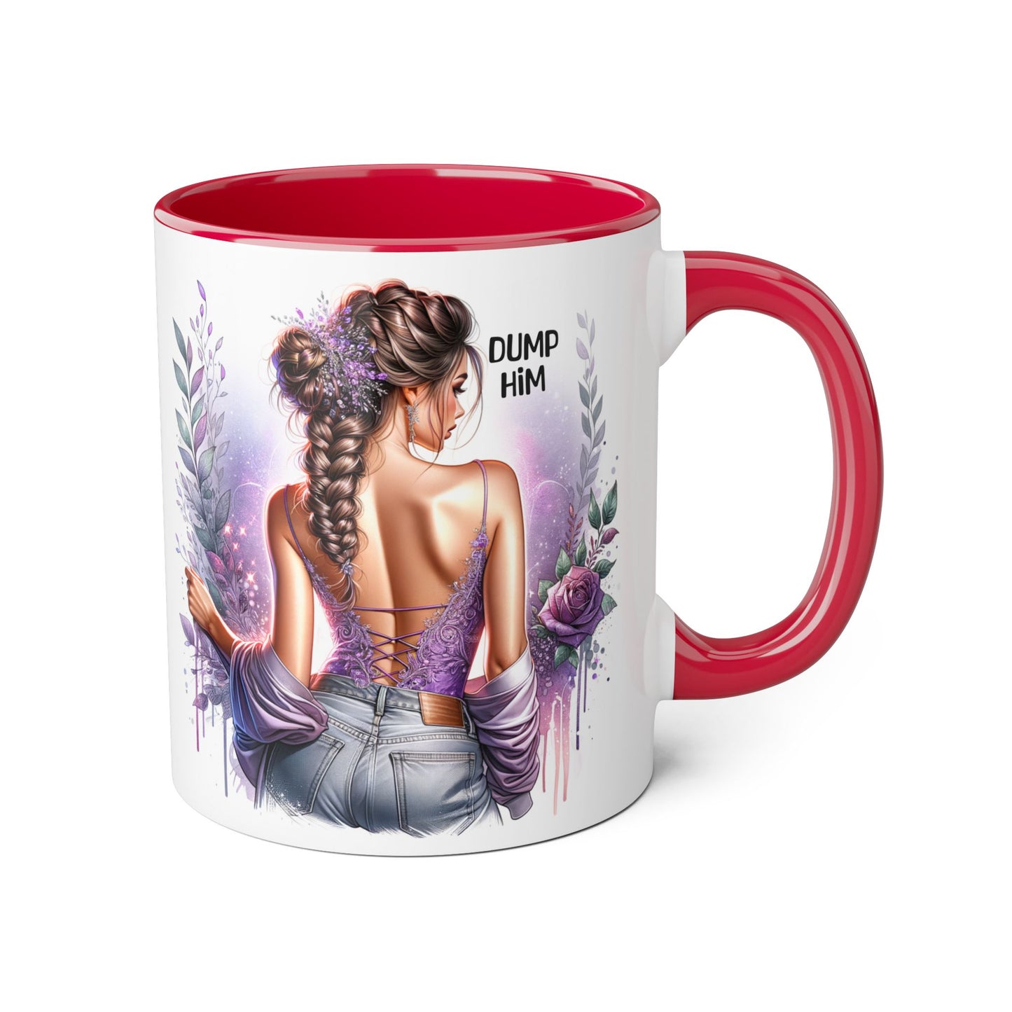 Mug - Dump Him Accent Mug, Funny Coffee Cup Gift for Her