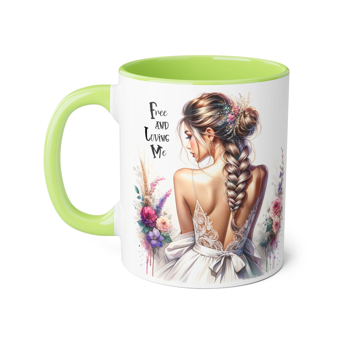 Bohemian Accent Mug with Floral Design | Free and Loving Me | Perfect Gift for Her, Wedding, or Everyday Use