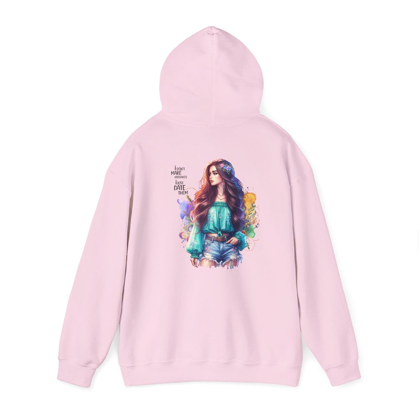 I Don`t  Make Mistakes, I Just Date Them Vibrant Artistic Hoodie - Unisex Heavy Blend™ Hooded Sweatshirt, Casual Wear, Gifts for Art Lovers, Cozy Lounging, Unique Fashion