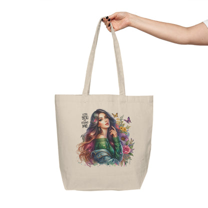 Lost You and Found Me Artistic Floral Tote Bag, Eco-Friendly Shopping Bag, Gift for Her, Boho Style, Reusable Grocery Tote, Unique Art Tote
