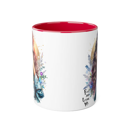 Artistic Accent Mug, Colorful Coffee Cup, Unique Gift for Her, Dreamy Floral Design, Ideal for Birthdays, Self-Care Moments