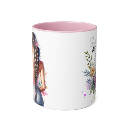 Single AF Chic Floral Coffee Mug, Single AF, Unique Gift for Her, Trendy Drinkware, Birthday Present, Home Decor, Tea Time, Self-Love