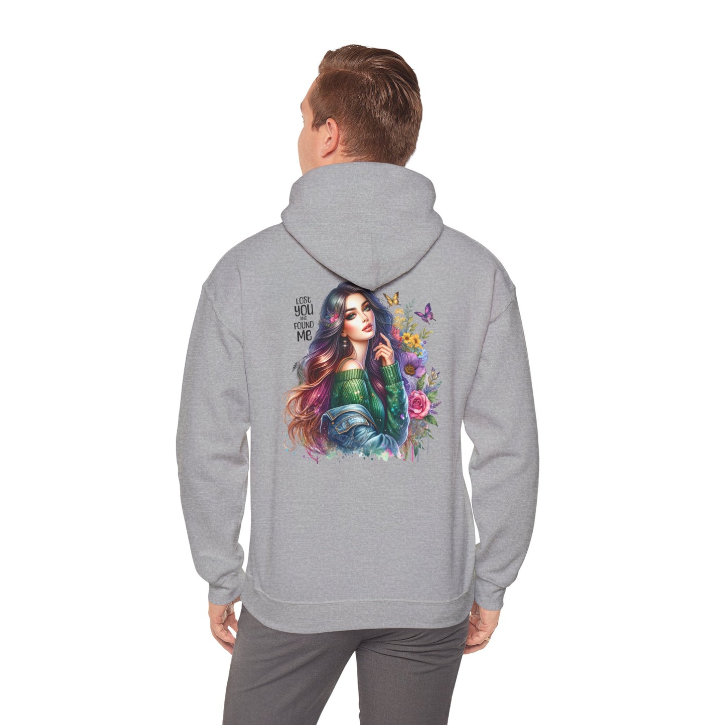 Breakup Hoodie - Unisex Hooded Sweatshirt Lost You and Found Me Design