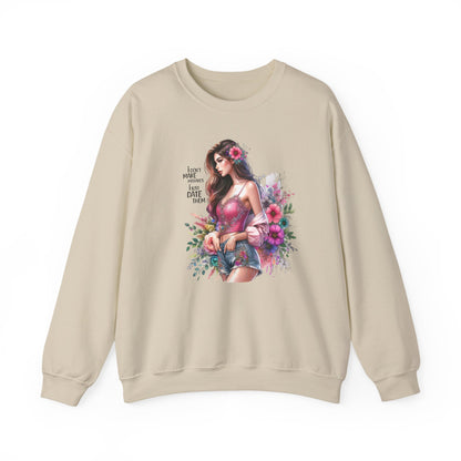 I Don`t  Make Mistakes, I Just Date Them Floral Fantasy Crewneck Sweatshirt, Boho Sweatshirt, Spring Fashion, Gift for Her, Cute Sweatshirt, Cozy Wear