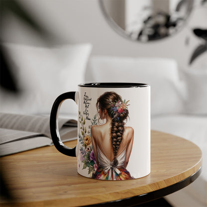 I Was Married Before But I'm Better Now Inspirational Floral Accent Mug - Perfect for Gifts, Home Decor, Coffee Lovers, Motivational Quotes, Self-Improvement