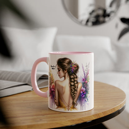 Thank U, Next Floral Art Accent Mug - Perfect Gift for Coffee Lovers, Boho Decor, Birthday, Tea Time, Home Office