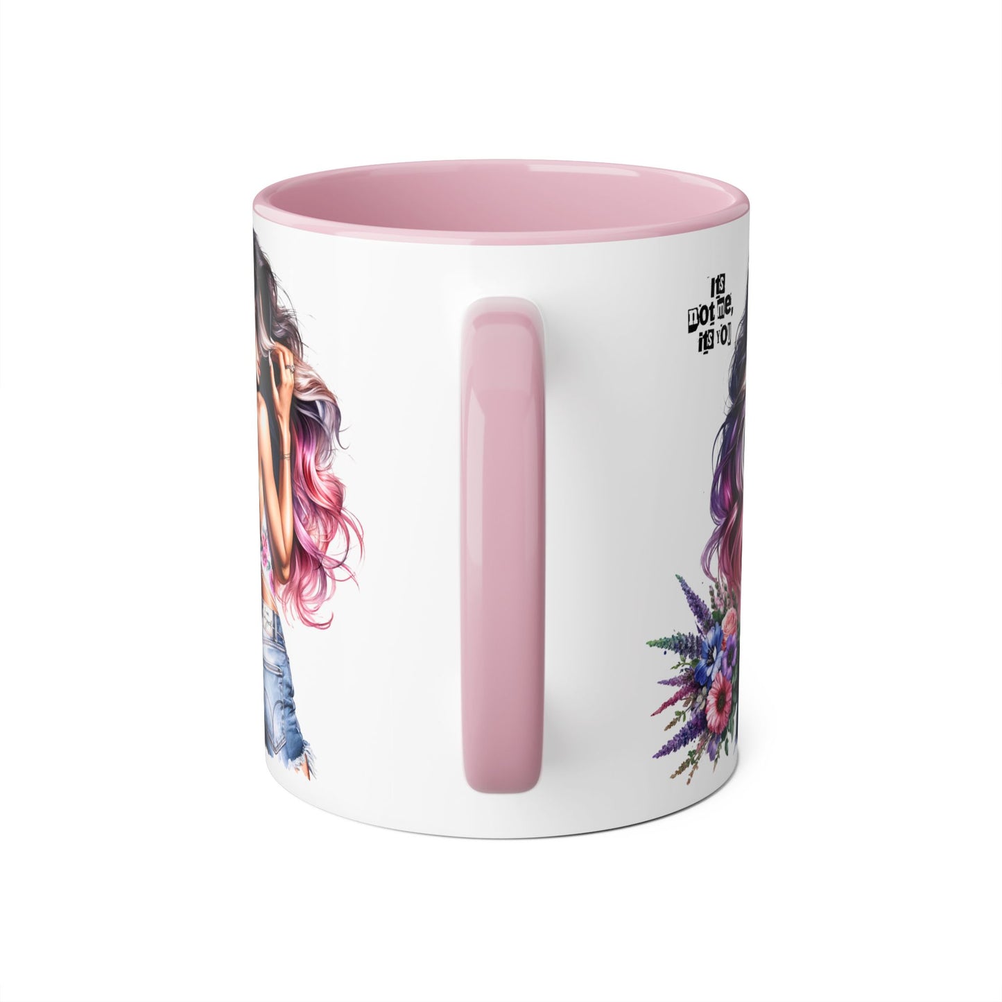 It's Not Me, It's You Humoristic Styled Floral Accent Mug - Perfect Gift for Her, Coffee Lover, Mother’s Day, Birthday, Home Decor, Personalized Tea Cup