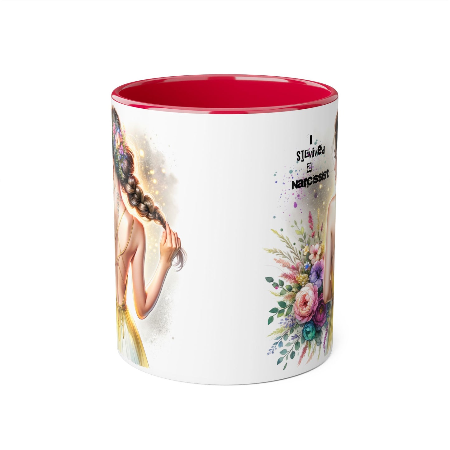 Floral Inspirational Mug, Gift for Friends, Self-Love Motivational Coffee Cup, Women's Empowerment, Birthday Present