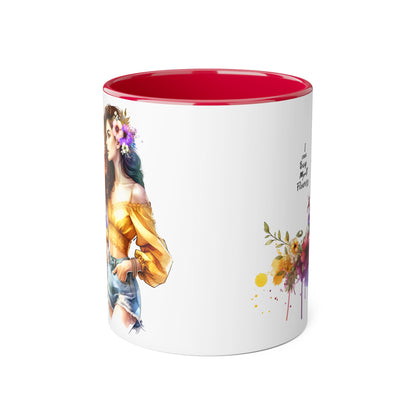 I Can Buy Myself Flowers Floral Bohemian Accent Mug - Perfect Gift for Flower Lovers, Art Enthusiasts, Home Decor, Spring Celebrations, Coffee Lovers