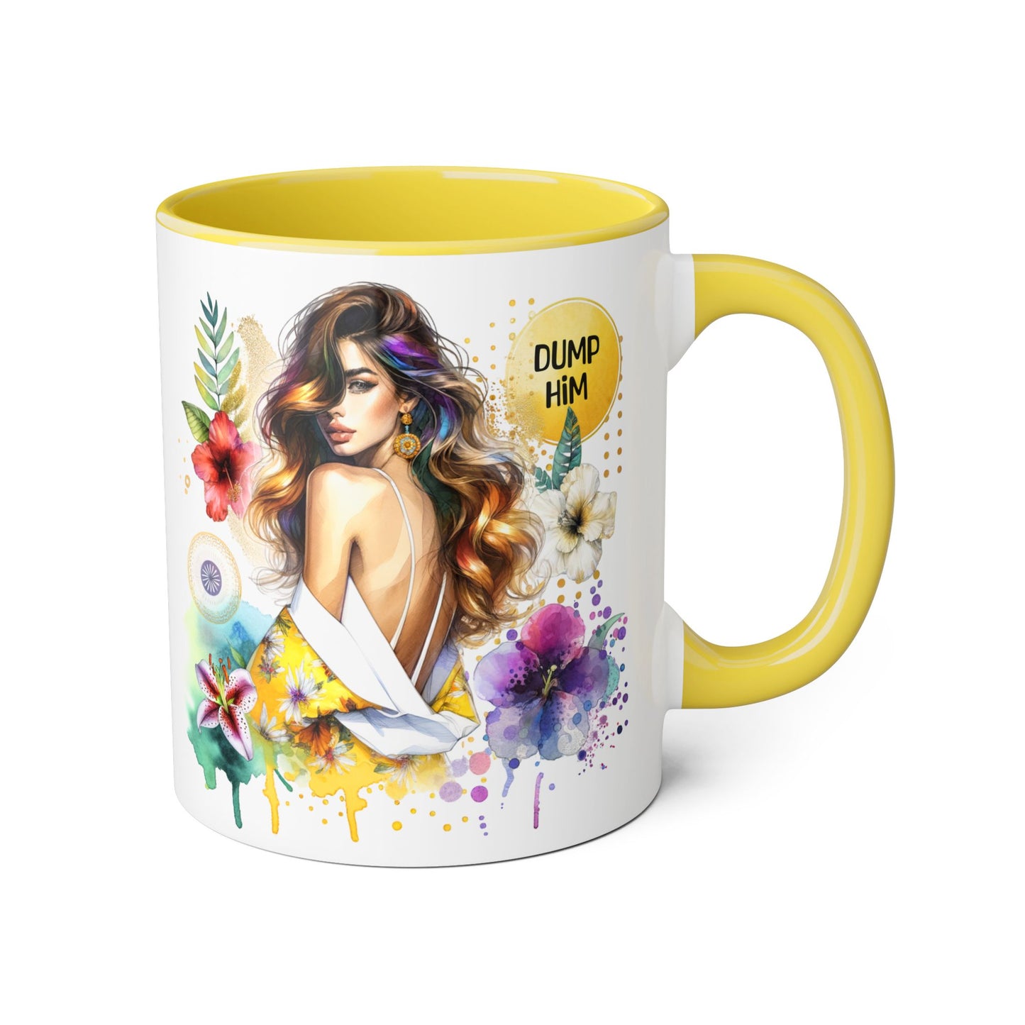 Colorful Inspirational Accent Mugs | Perfect Gift for Self-Love, Friendship, or Breakup Support