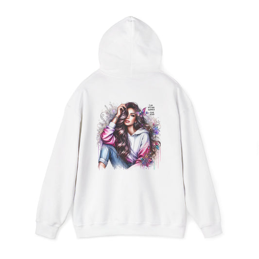 I Am My Own Happily Ever After Artistic Floral Hoodie for Creative Souls