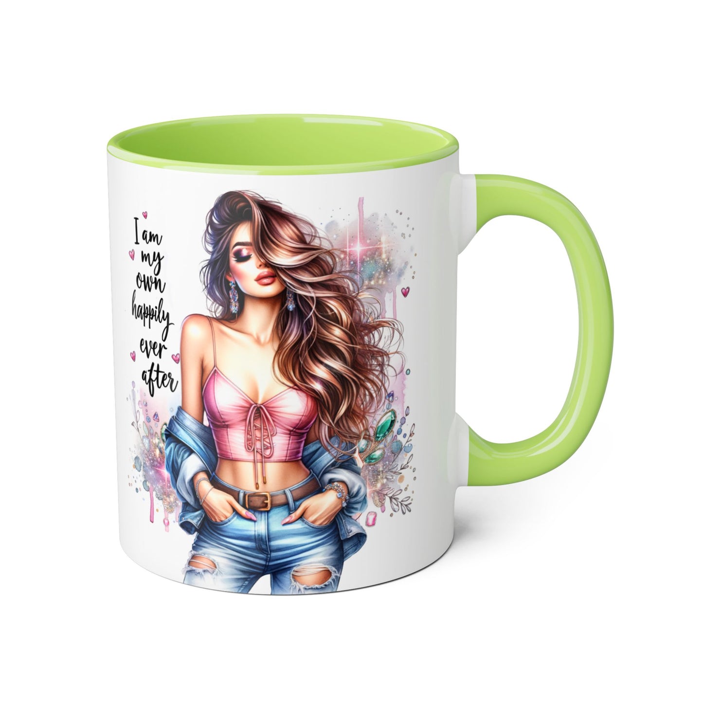 I Am My Own Happily Ever After Empowered Woman Accent Mug, Motivational Gift, Coffee Cup, Self-Love Mug, Feminine Decor, Inspirational Kitchenware