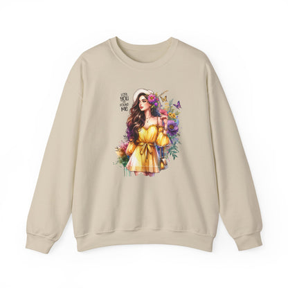 Lost You And Found Me Floral Art Crewneck Sweatshirt, Cozy Unisex Sweater, Gift for Her, Spring Fashion, Inspirational Apparel