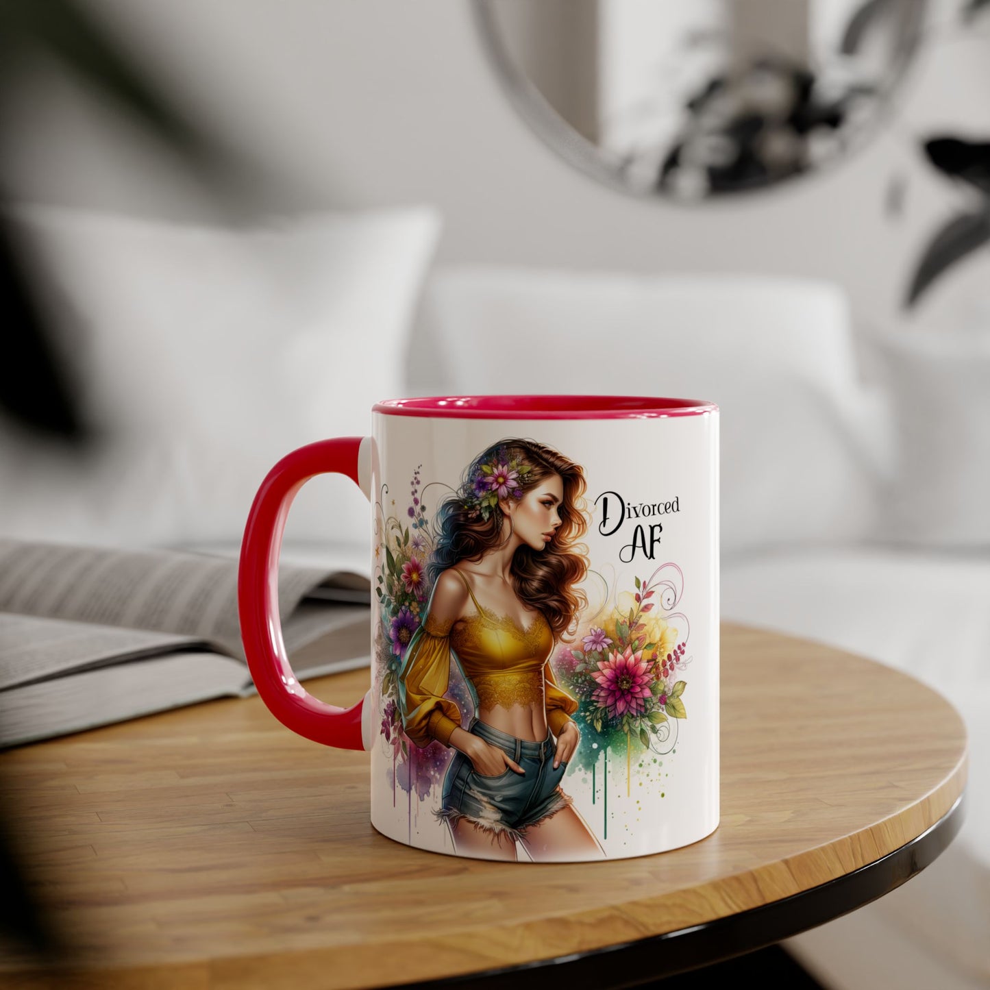 Divorce Celebration Mug | Unique Gift for Divorced Women | Affirmation Coffee Cup | Floral Design | Self-Love Reminder | Funny Divorce Gift