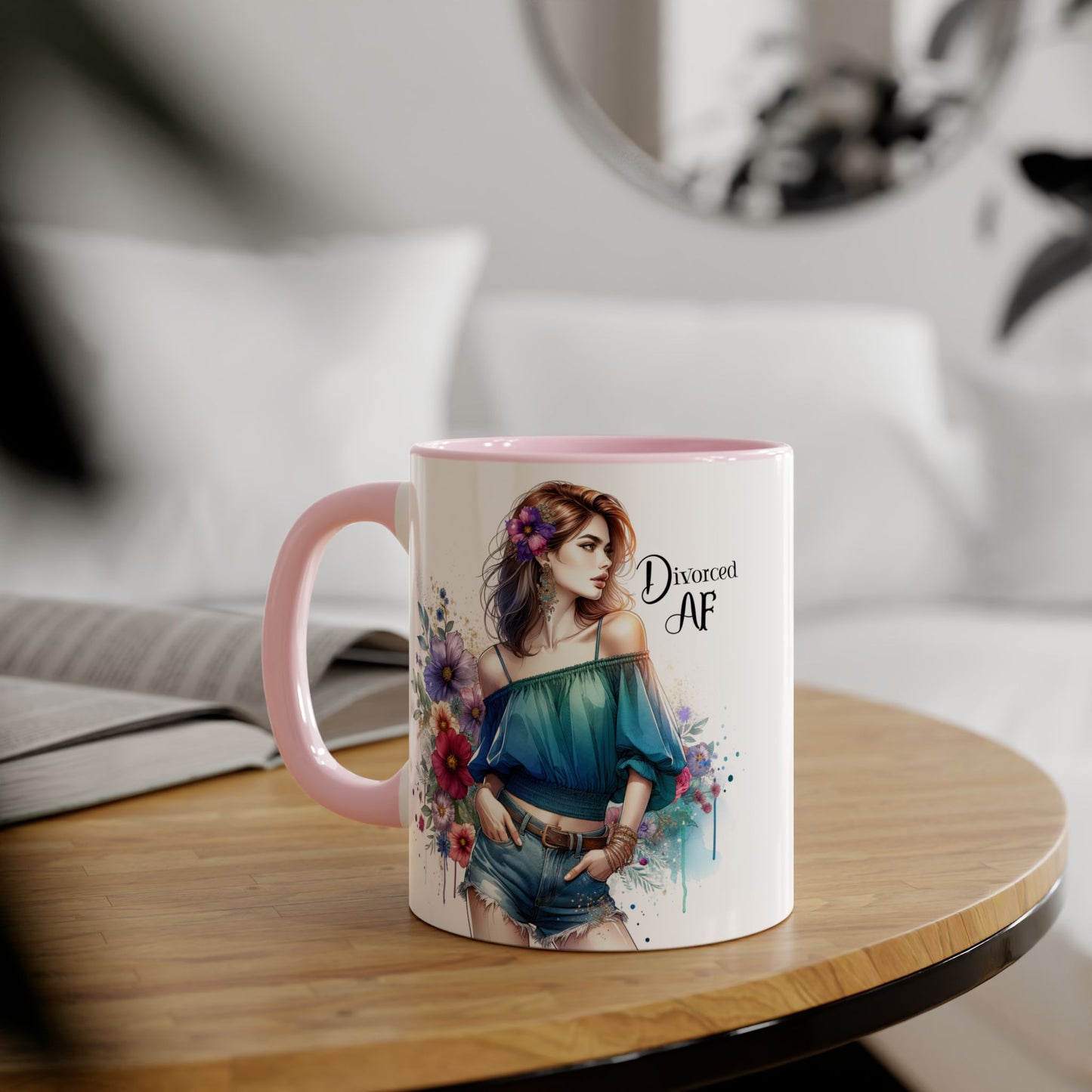 Divorced AF Accent Mug