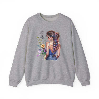 I Don`t  Make Mistakes, I Just Date Them Floral Illustration Crewneck Sweatshirt, Cozy Gift for Her, Casual Fashion, Spring Wardrobe Essential, Art Lover Apparel