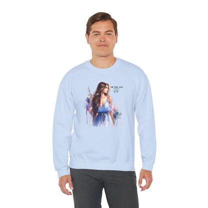 I'm Too Cute For My Ex Artistic Crewneck Sweatshirt - Feminine Fashion, Casual Wear, Cozy Gift, Unique Artwork, Everyday Comfort