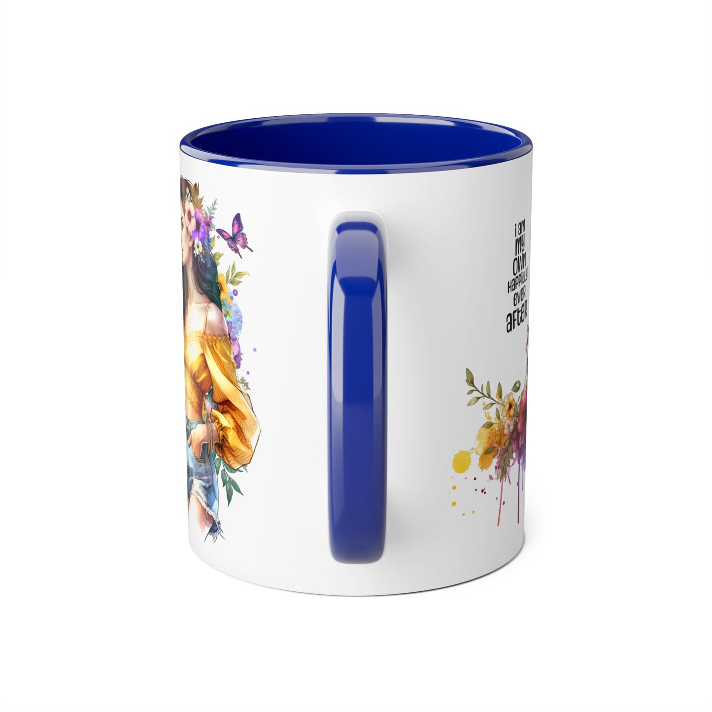 I Am My Own Happily Ever After Empowering Floral Mug, Perfect Gift for Self-Love, Coffee Lovers, or Celebrations like Birthdays and Weddings