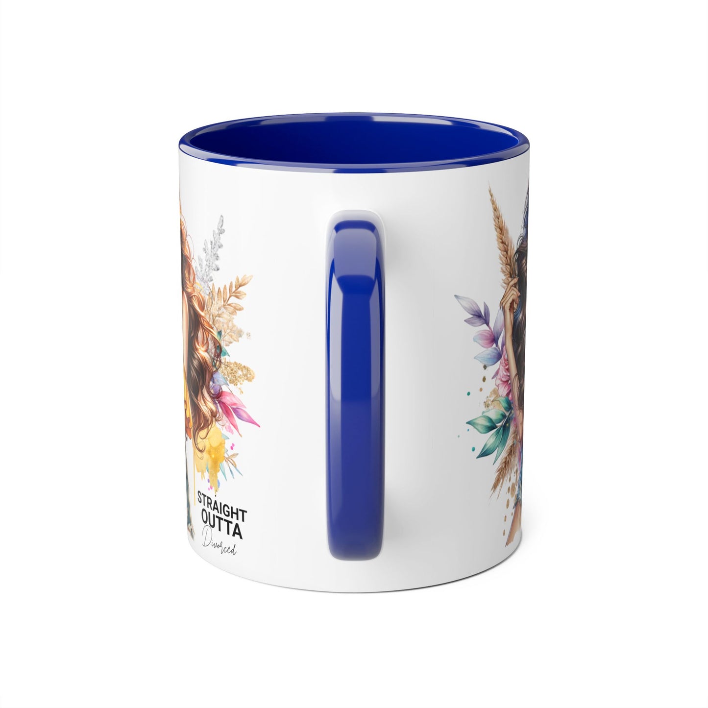 Straight Outta Divorced Humoristic Vibrant Accent Mug for Coffee Lovers, Perfect Gift for Birthdays, Anniversaries, or Home Decor