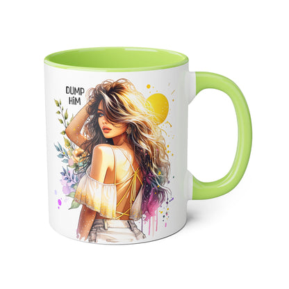 Empowerment Accent Mugs, 11oz - Inspirational Coffee Cup for Strong Women, Self-Love Gift, Motivational Mug