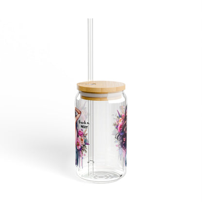Thank U, Next Stylish Sipper Glass with Artistic Design – Perfect for Home Decor, Gifts, & Celebrations, Kitchen Companion, Eco-Friendly Drinkware