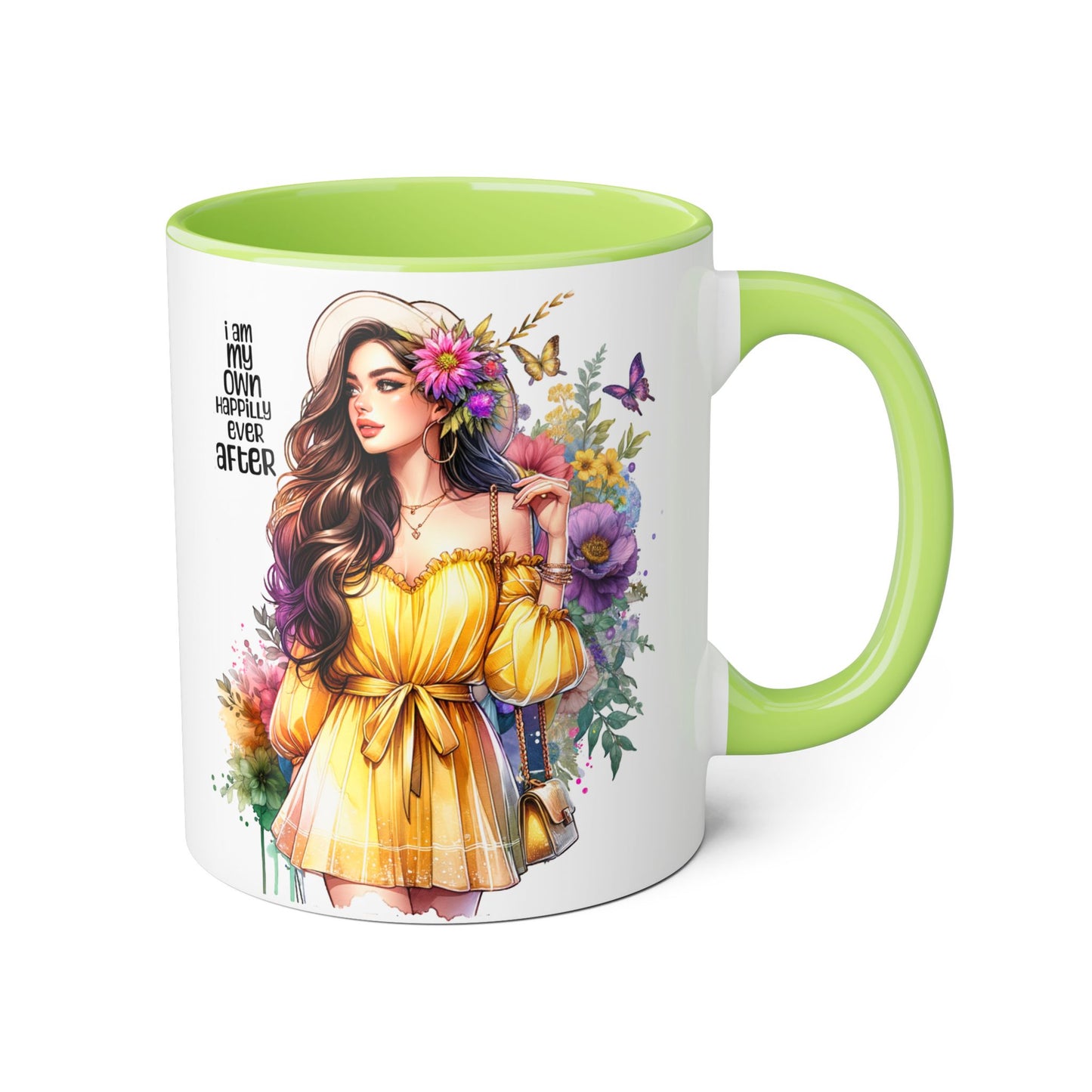 I Am My Own Happily Ever After Empowering Accent Mug: My Own Aesthetic Ever After, Unique Gift, Inspirational Coffee Cup, Artistic Drinkware, Home & Office Decor