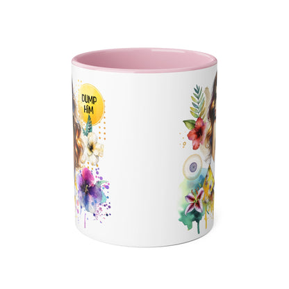 Colorful Inspirational Accent Mugs | Perfect Gift for Self-Love, Friendship, or Breakup Support