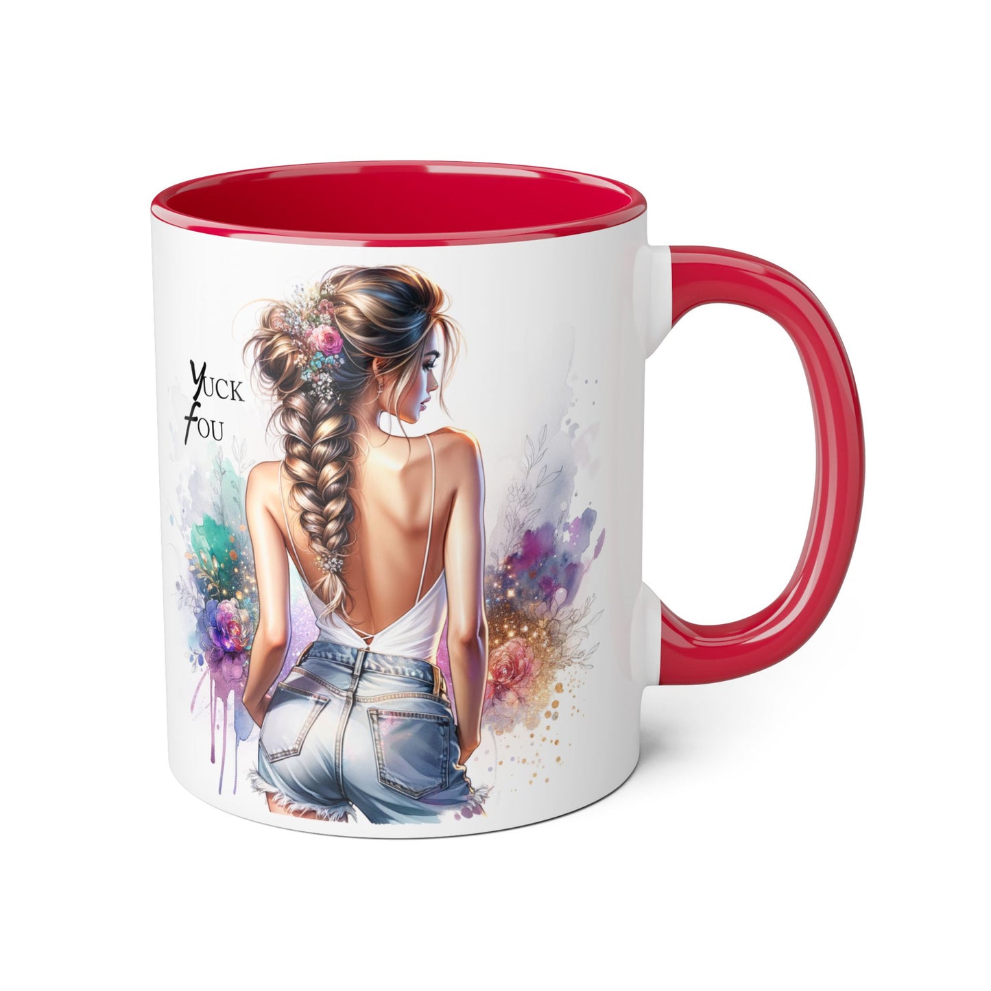Yuck Fou Chic Coffee Mug, Stylish Drinkware, Gift for Friends, Art Mug, Inspirational Quote Mug, Unique Kitchen Decor, Fun Gift Idea