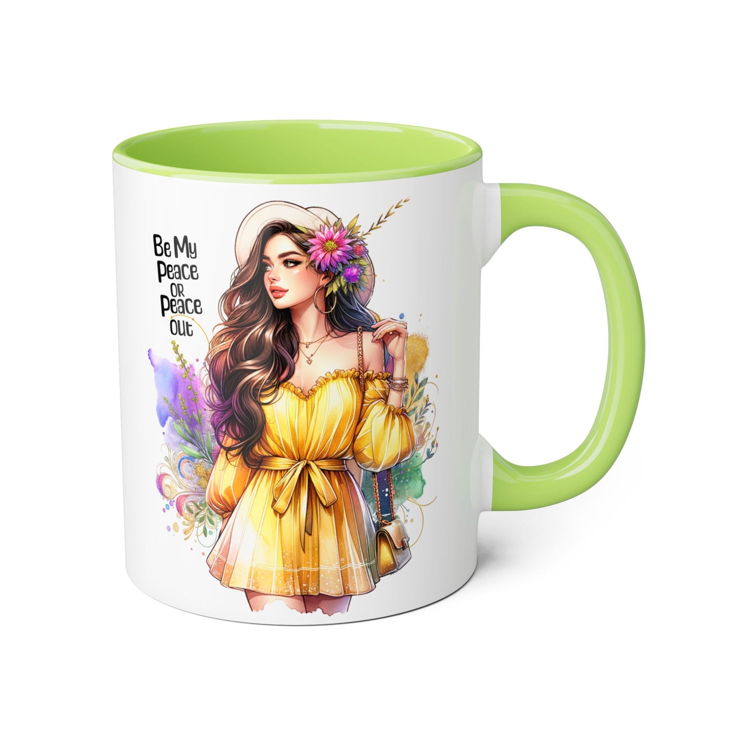 Mug - Be My Peace or Peace Out Accent Mug 11oz