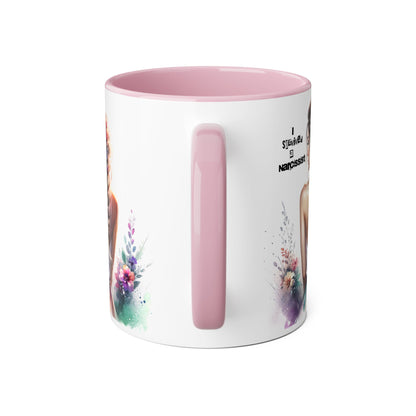 Colorful Narcissist Accent Mug - Artistic Coffee Cup for Self-Love & Empowerment, Gift for Her, Inspirational Drinkware