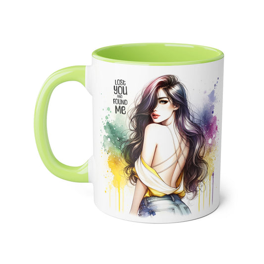 Lost You and Found Me Artistic Accent Mugs | Colorful Watercolor Portraits | Inspirational Coffee Cup | Perfect Gift for Coffee Lovers, Art Enthusiasts, [...]