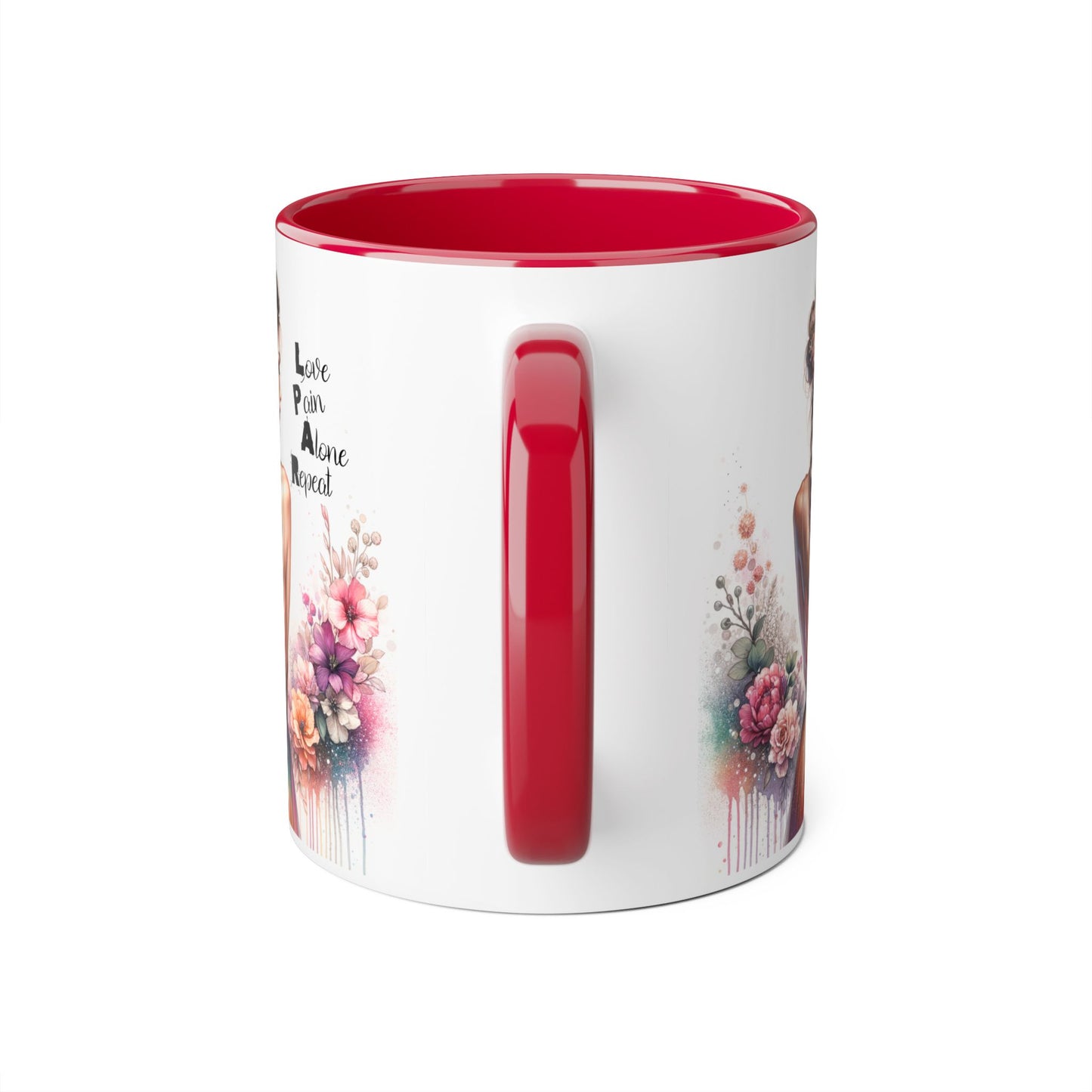 Artistic Floral Accent Mug - Inspirational Gift for Women, Coffee Lover's Decor, Unique Tea Mug, Perfect for Birthdays, Self-Care