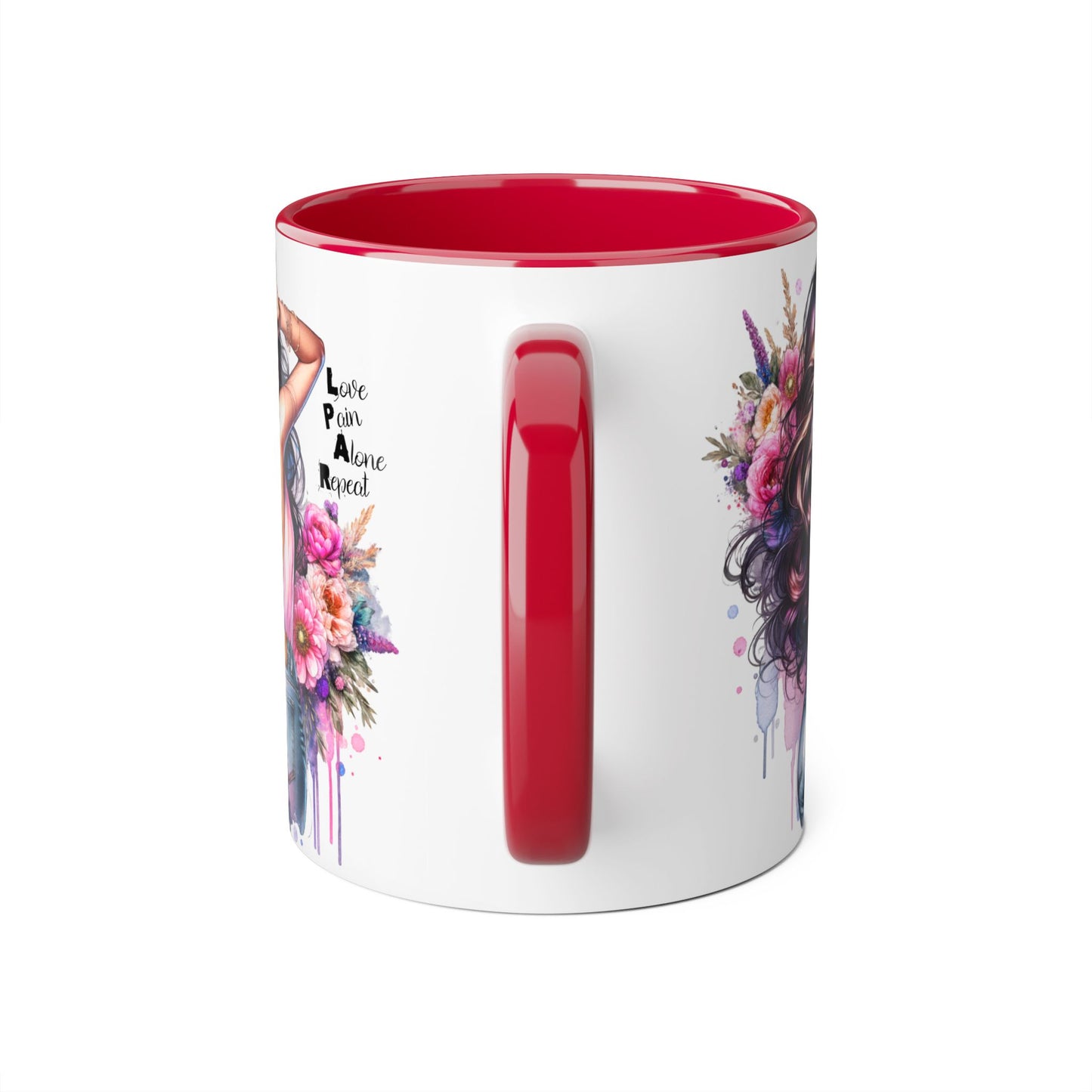 Beautiful Floral Accent Mug, Inspirational Gift, Coffee Cup, Art Mug for Her, Birthday, Mother's Day, Home Decor, Lover's Gift